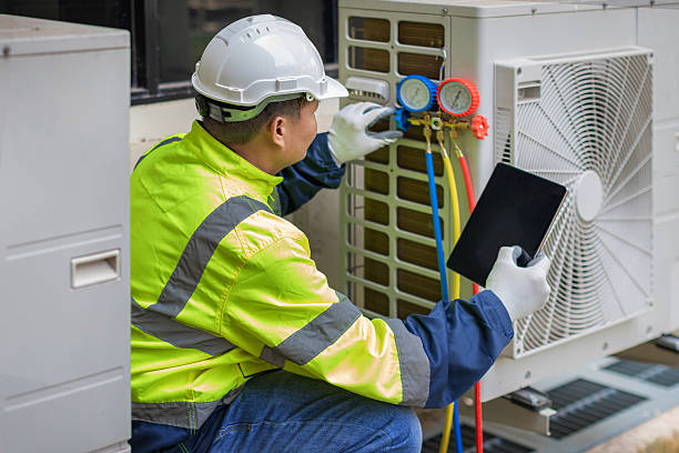 Professional Air Conditioning Repair technician working in East Homer, NY